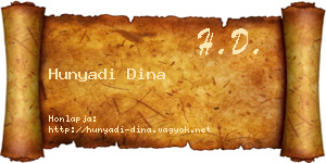 Hunyadi Dina névjegykártya